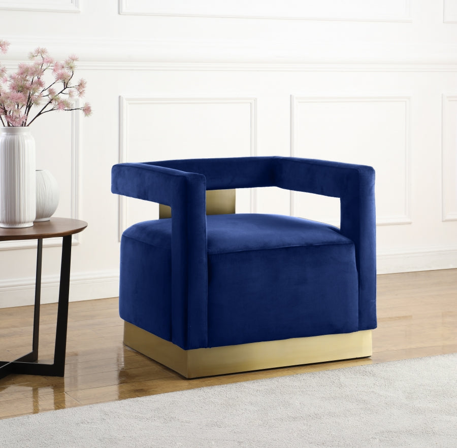 Fauteuil d'appoint Armen en velours, disponible en 5 coloris