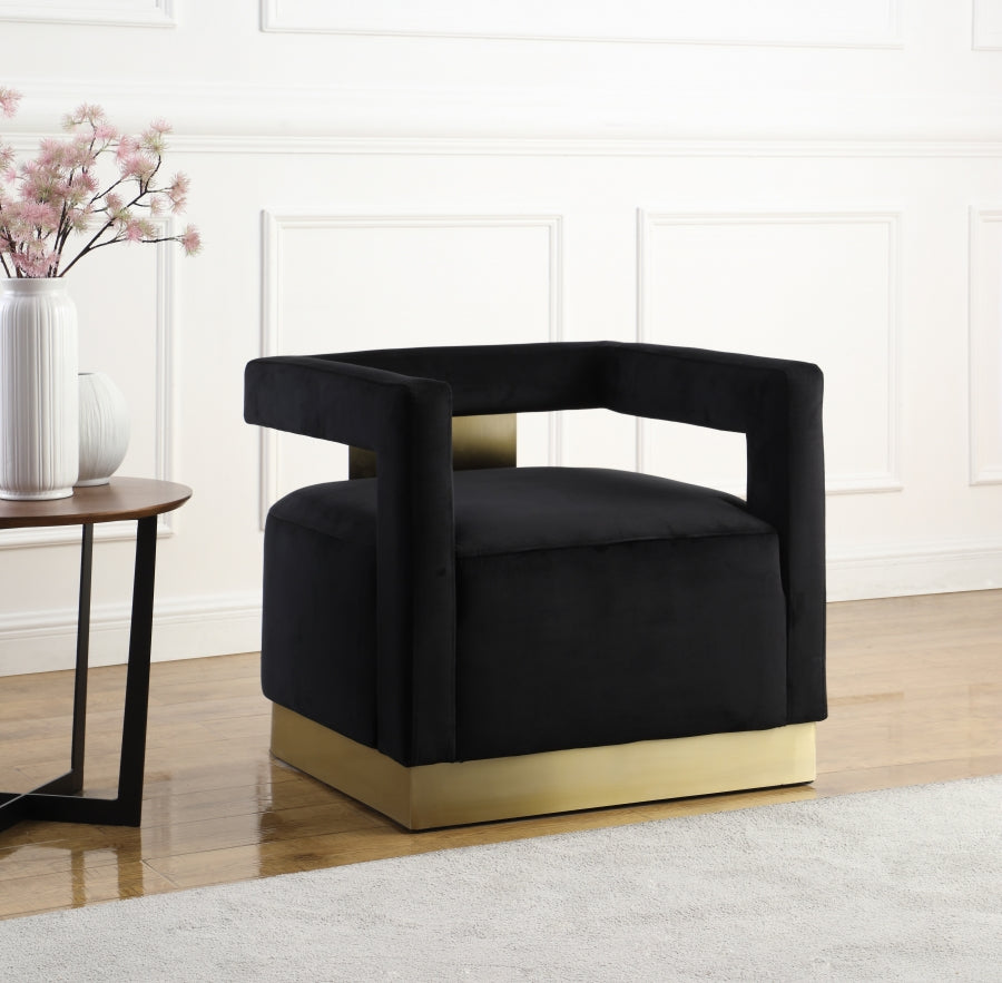 Fauteuil d'appoint Armen en velours, disponible en 5 coloris