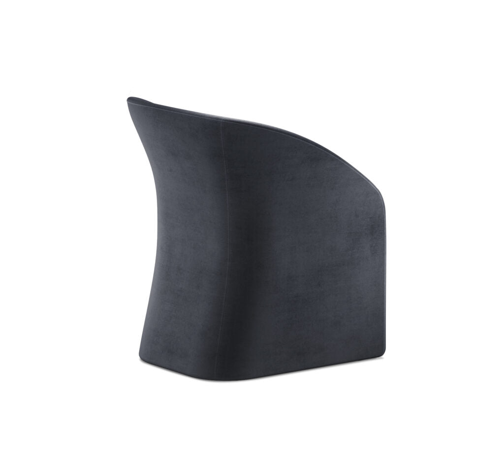 Chaise de salle à manger rembourrée LaPorte avec roulettes dissimulées