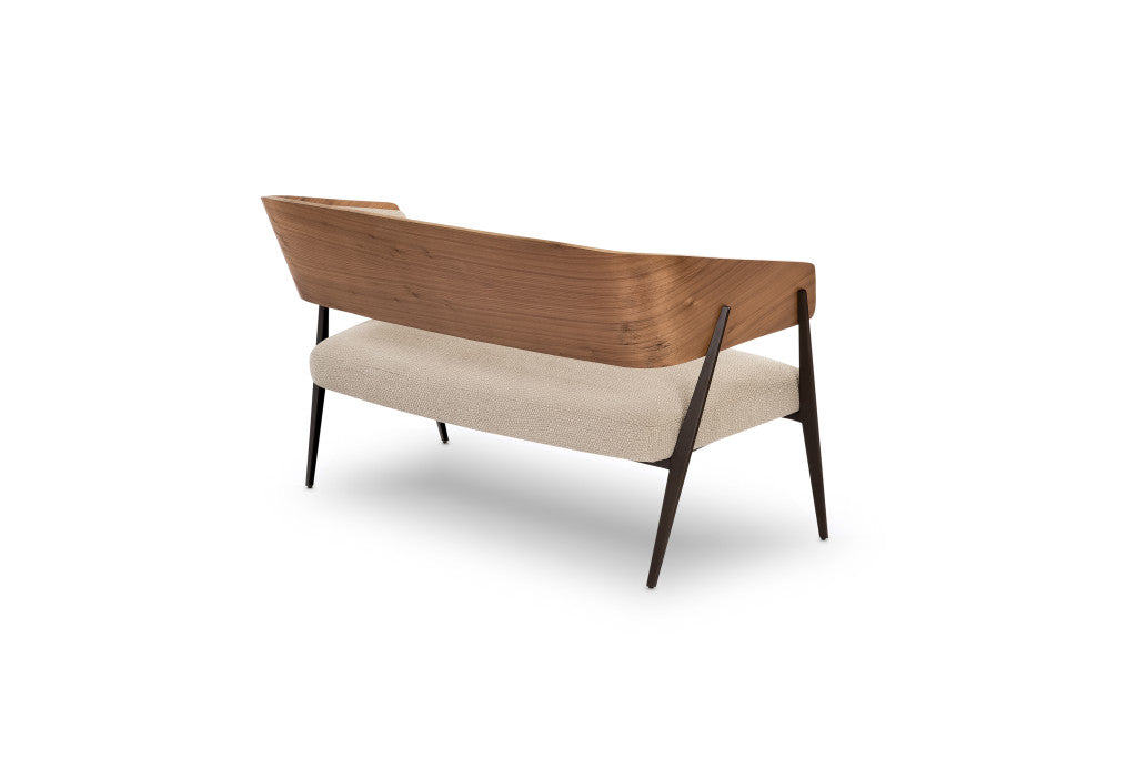 Canapé Aria avec dossier en noyer