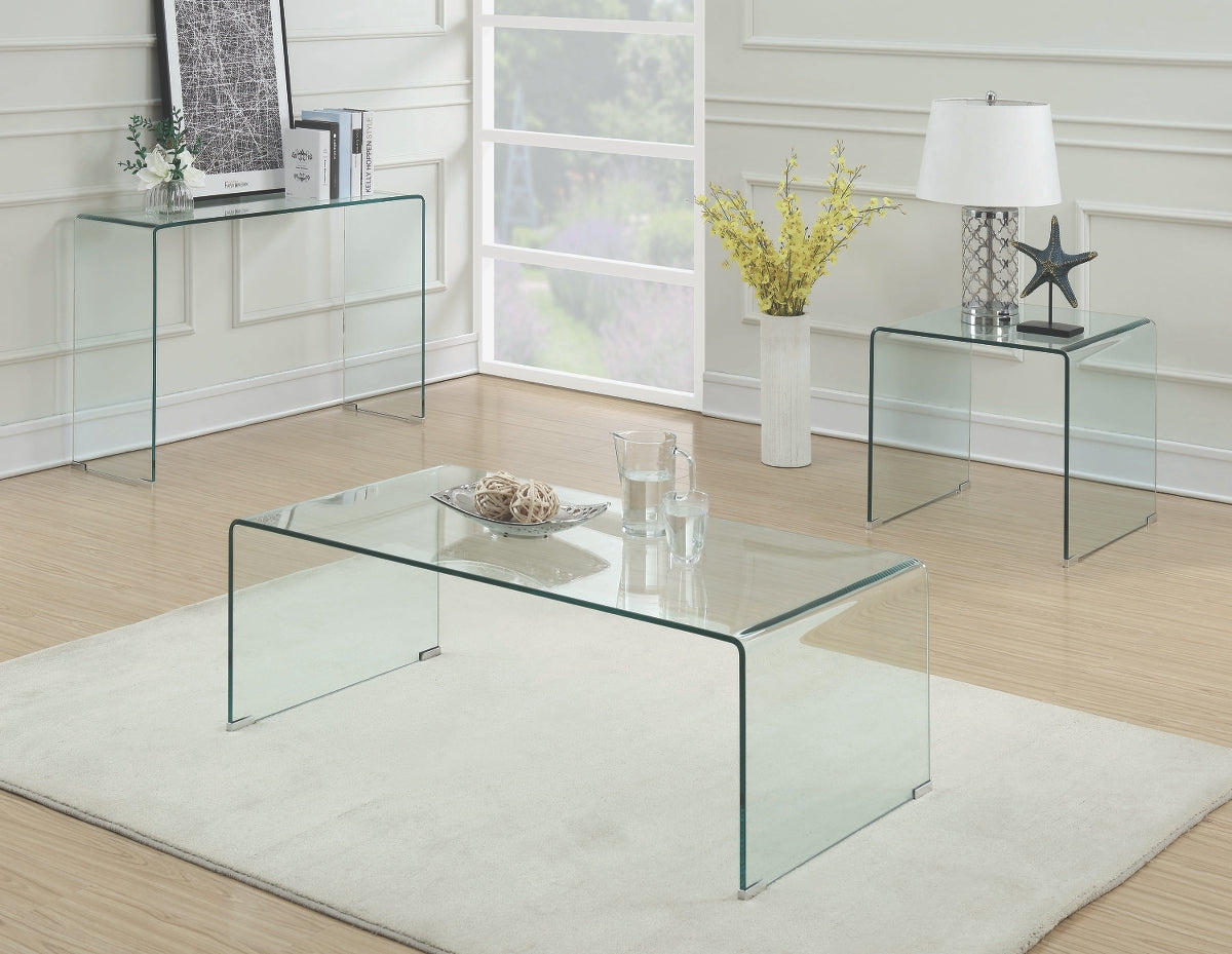 Collection de tables d'appoint en verre Kean