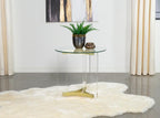 Collection de tables d'appoint Julissa en acrylique et or