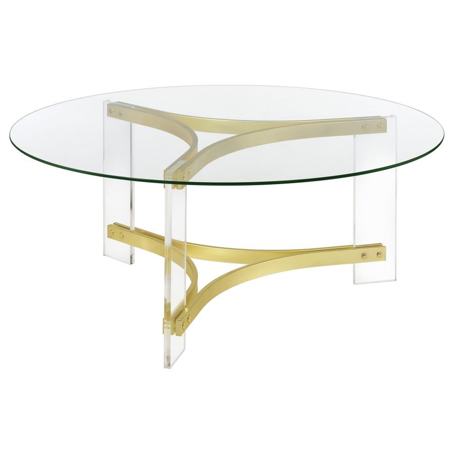 Collection de tables d'appoint Julissa en acrylique et or