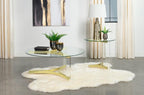 Collection de tables d'appoint Julissa en acrylique et or