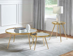 Collection de tables d'appoint gigognes Kathryn, disponible en 2 coloris.