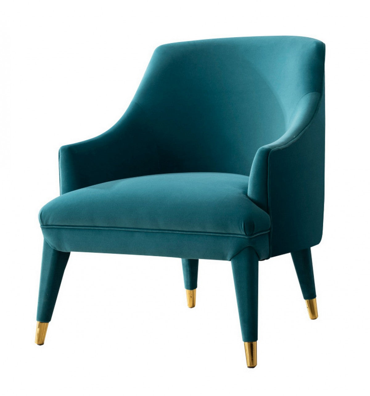 Fauteuil d'appoint Jenny en velours turquoise