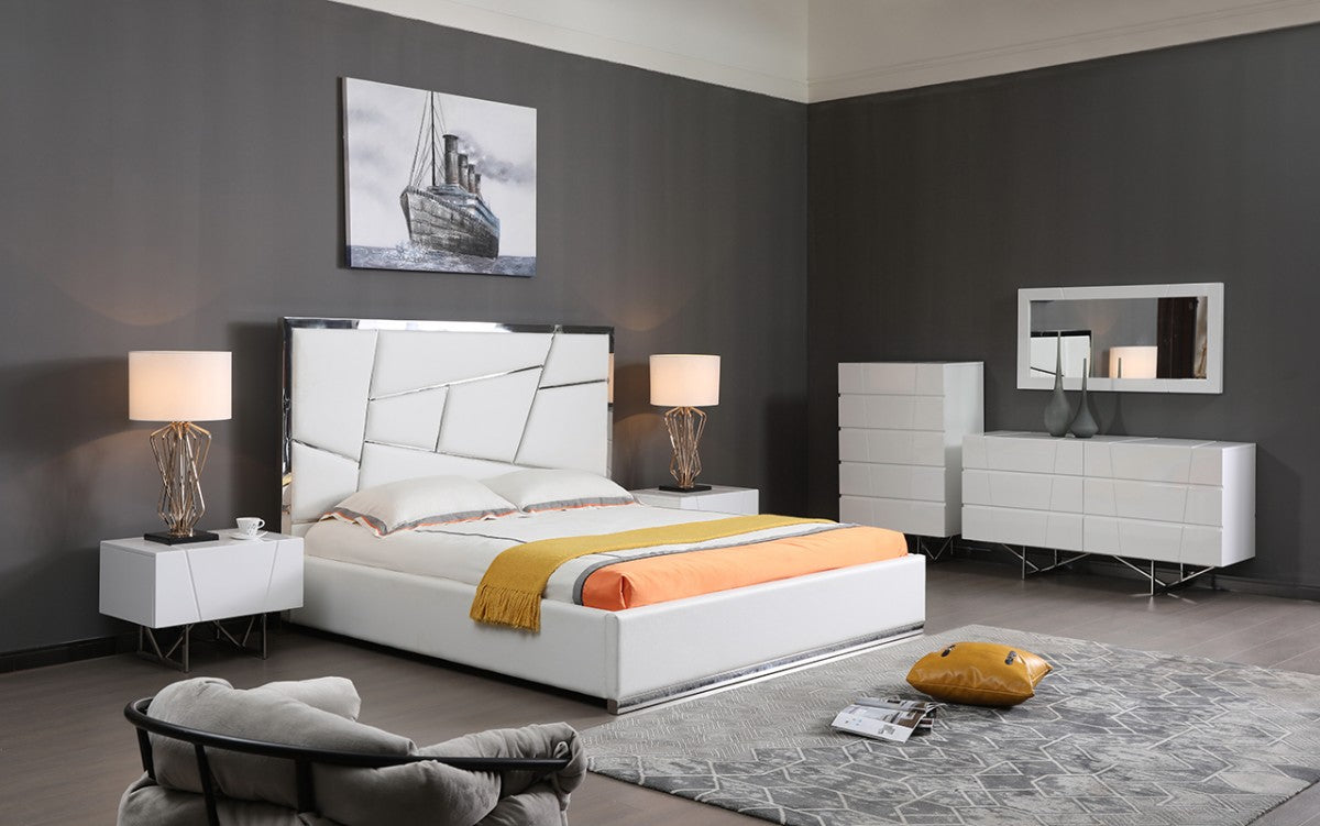 Collection de chambres modernes Christina en blanc ou gris