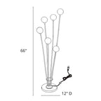 Lampadaire doré et blanc avec socle en marbre