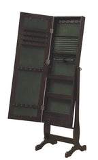 Miroir cheval à bijoux finition cappuccino foncé