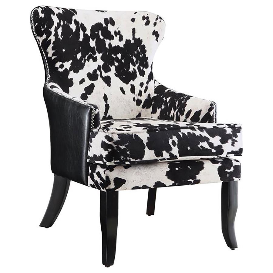 Fauteuil d'appoint imprimé peau de vache