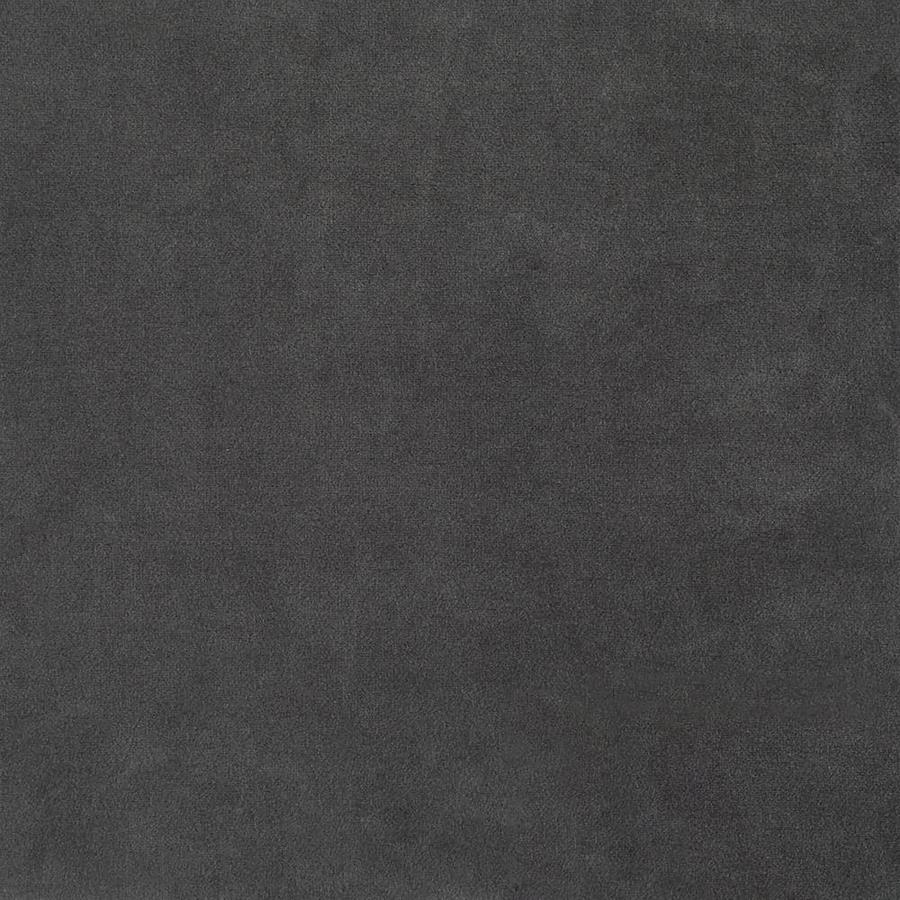 Fauteuil d'appoint cylindrique en velours gris avec pieds dorés