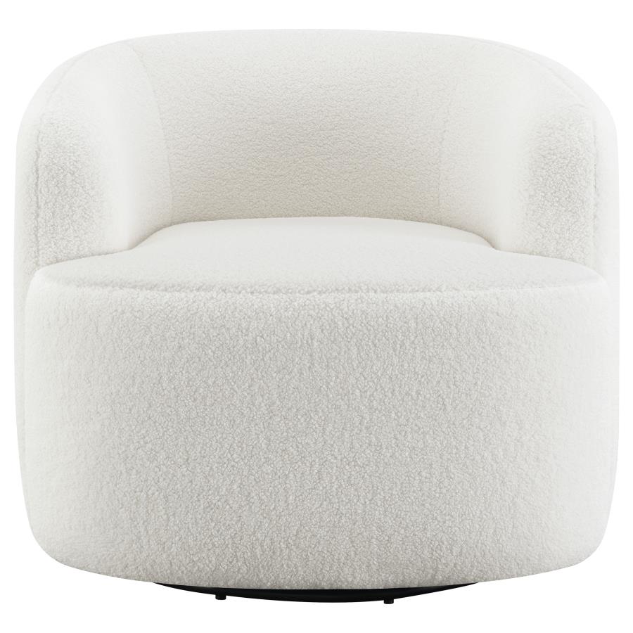 Fauteuil pivotant d'appoint en imitation peau de mouton
