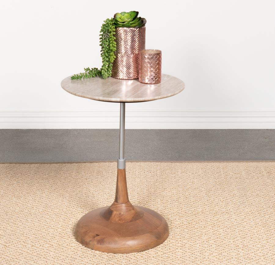 Table d'appoint antique en marbre blanc