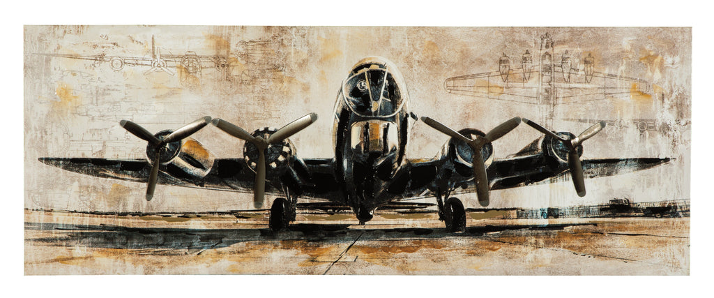 Tableau sur toile à motif d'avion 