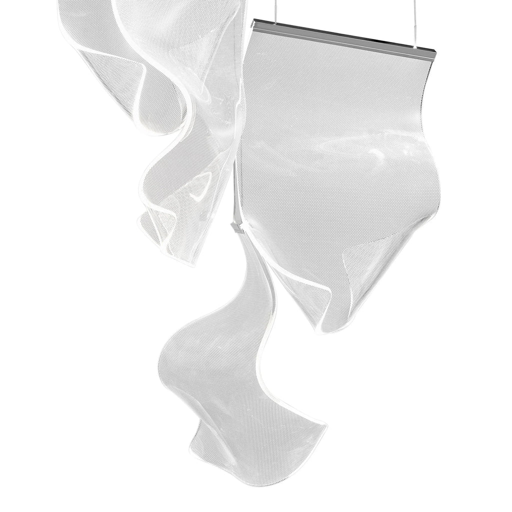 Lustre en dentelle acrylique à 5 lumières