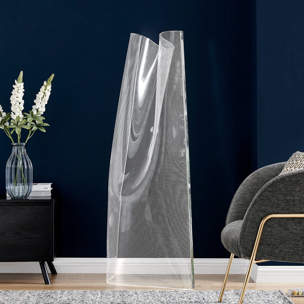 Lampadaire à intensité variable en dentelle acrylique