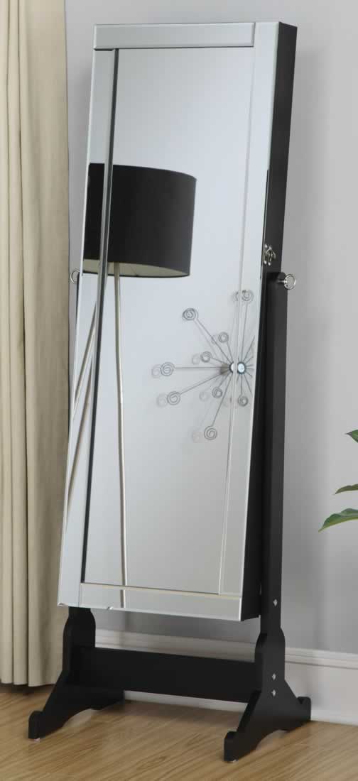 Miroir cheval à bijoux noirs