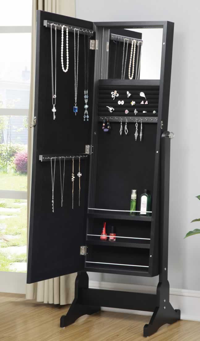 Miroir cheval à bijoux noirs