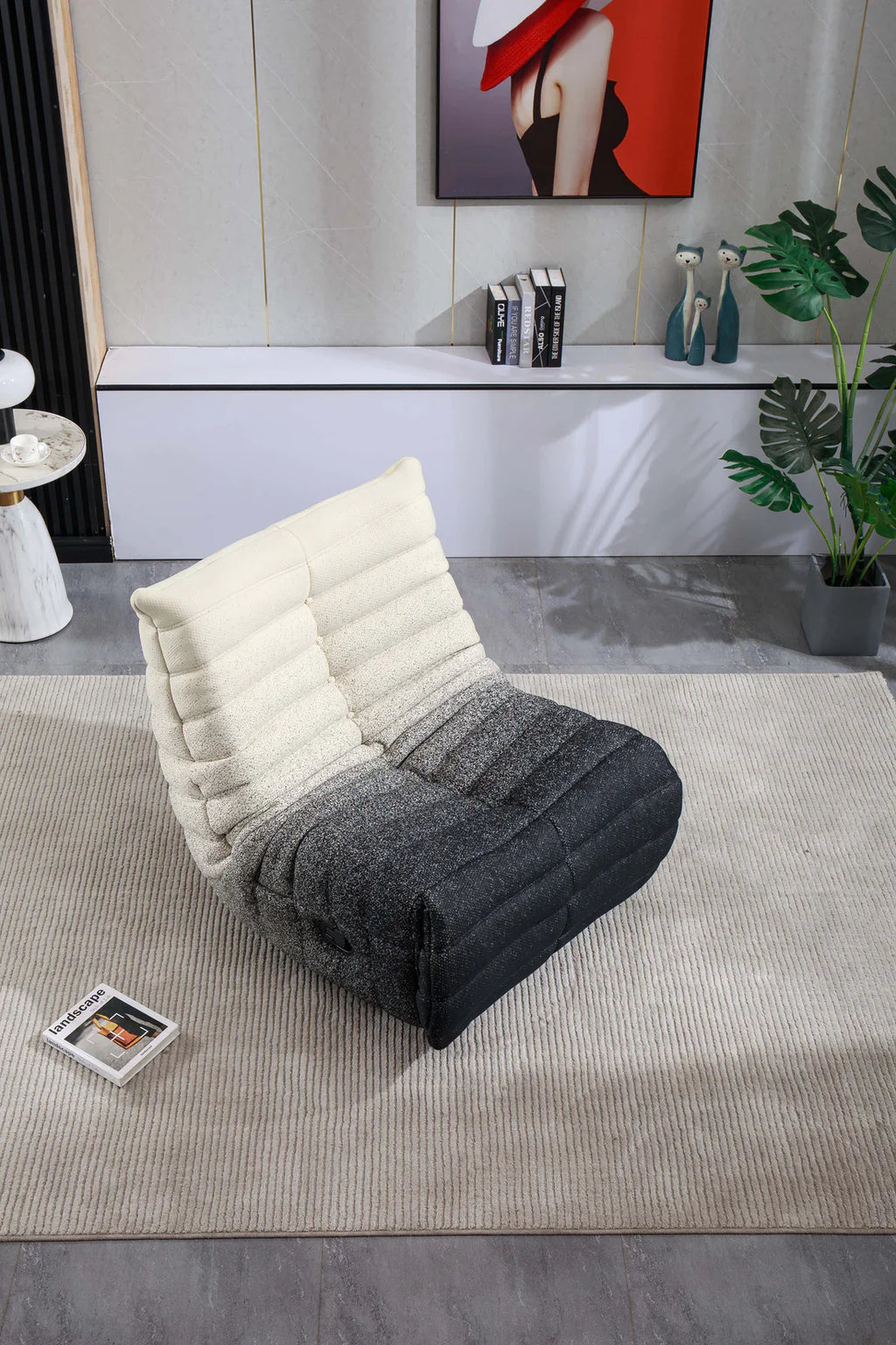 Fauteuil inclinable à bascule en tissu disponible en 3 coloris