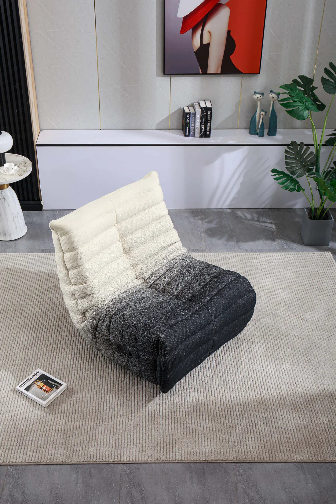 Fauteuil inclinable à bascule en tissu disponible en 3 coloris