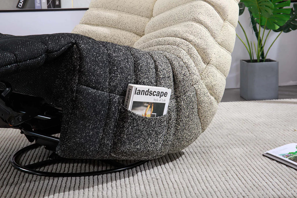 Fauteuil inclinable à bascule en tissu disponible en 3 coloris