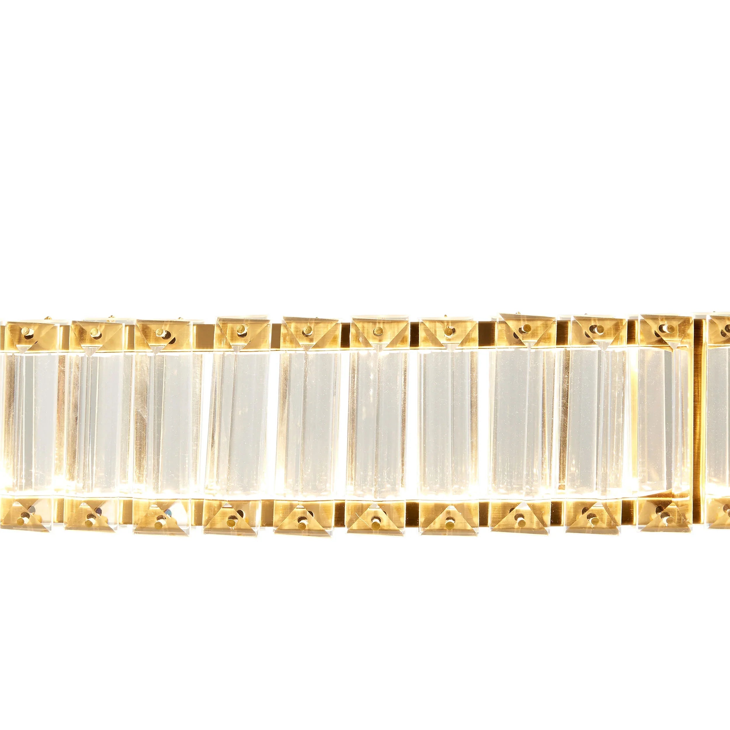 Lustre Alex en or brossé et cristal