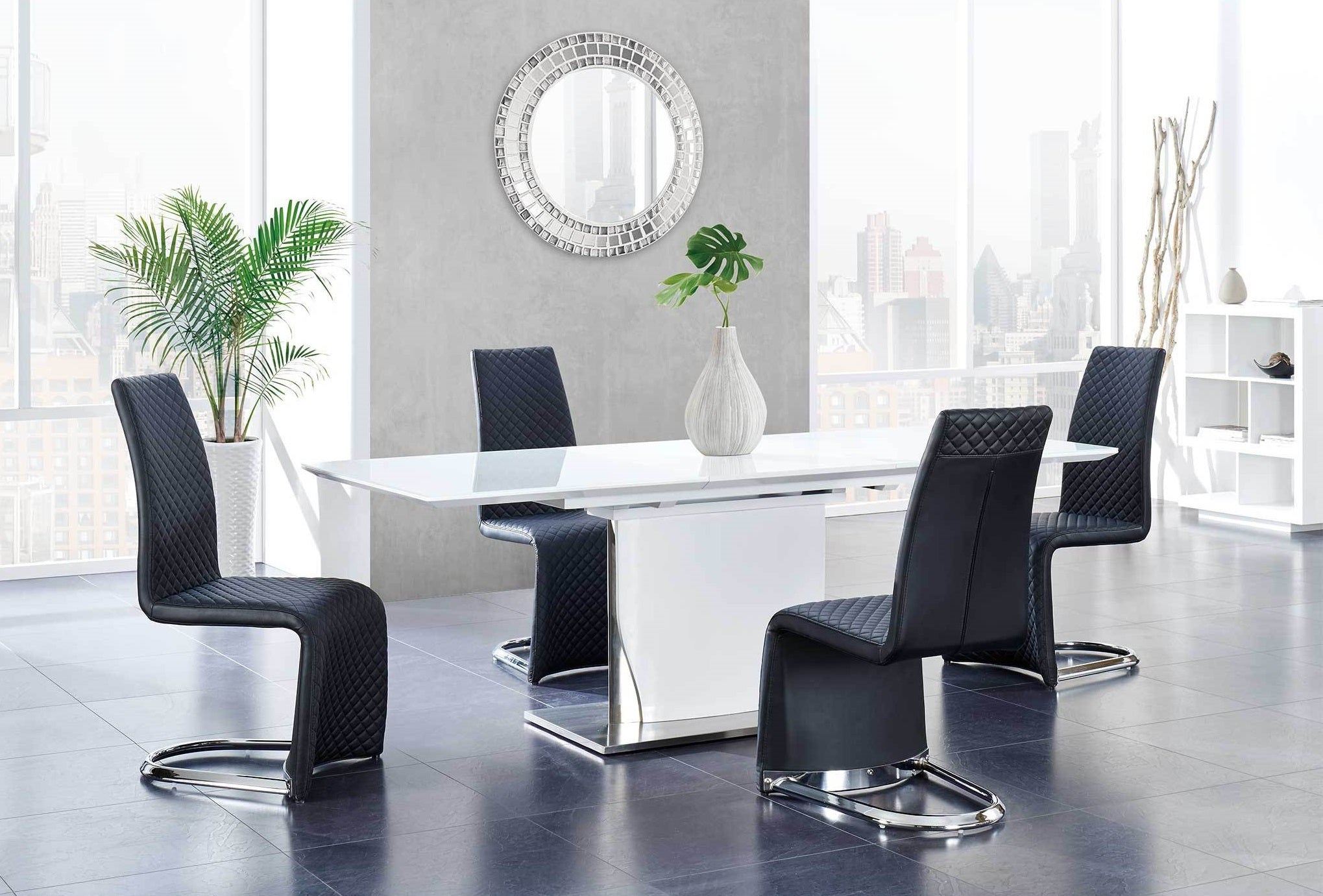 Table de salle à manger extensible contemporaine Allan