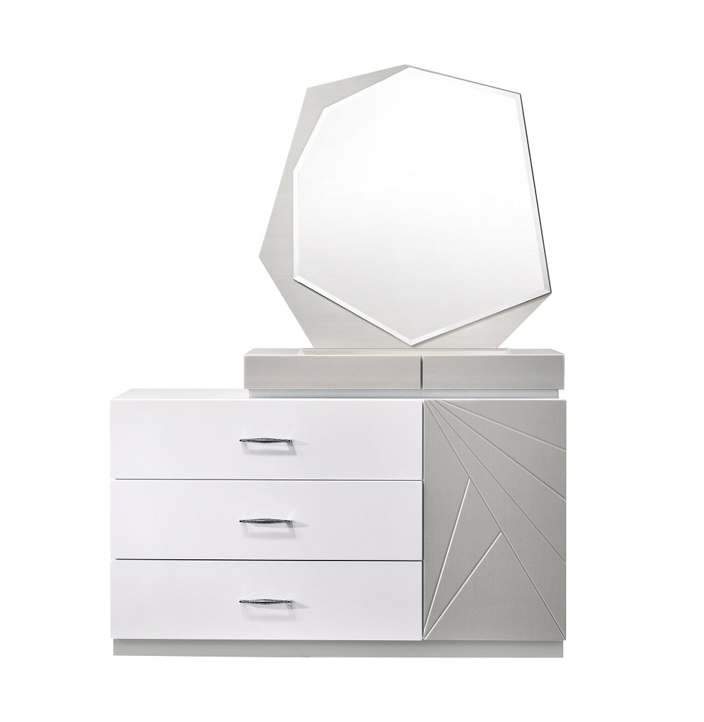 Lit plateforme moderne Flora avec tête de lit rembourrée unique