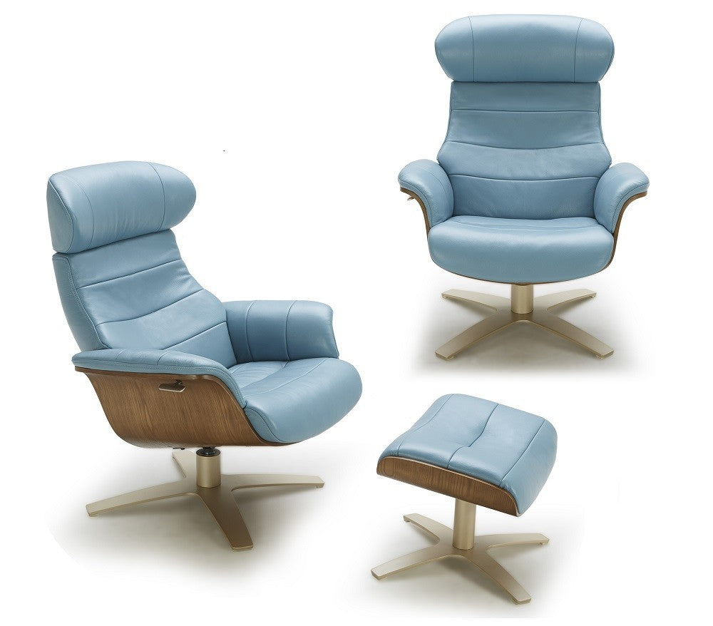 Fauteuil lounge en cuir Kara disponible en 6 coloris
