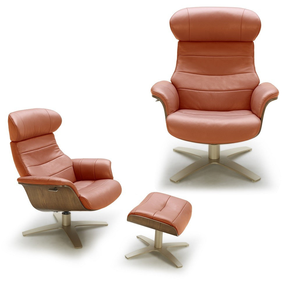 Fauteuil lounge en cuir Kara disponible en 6 coloris