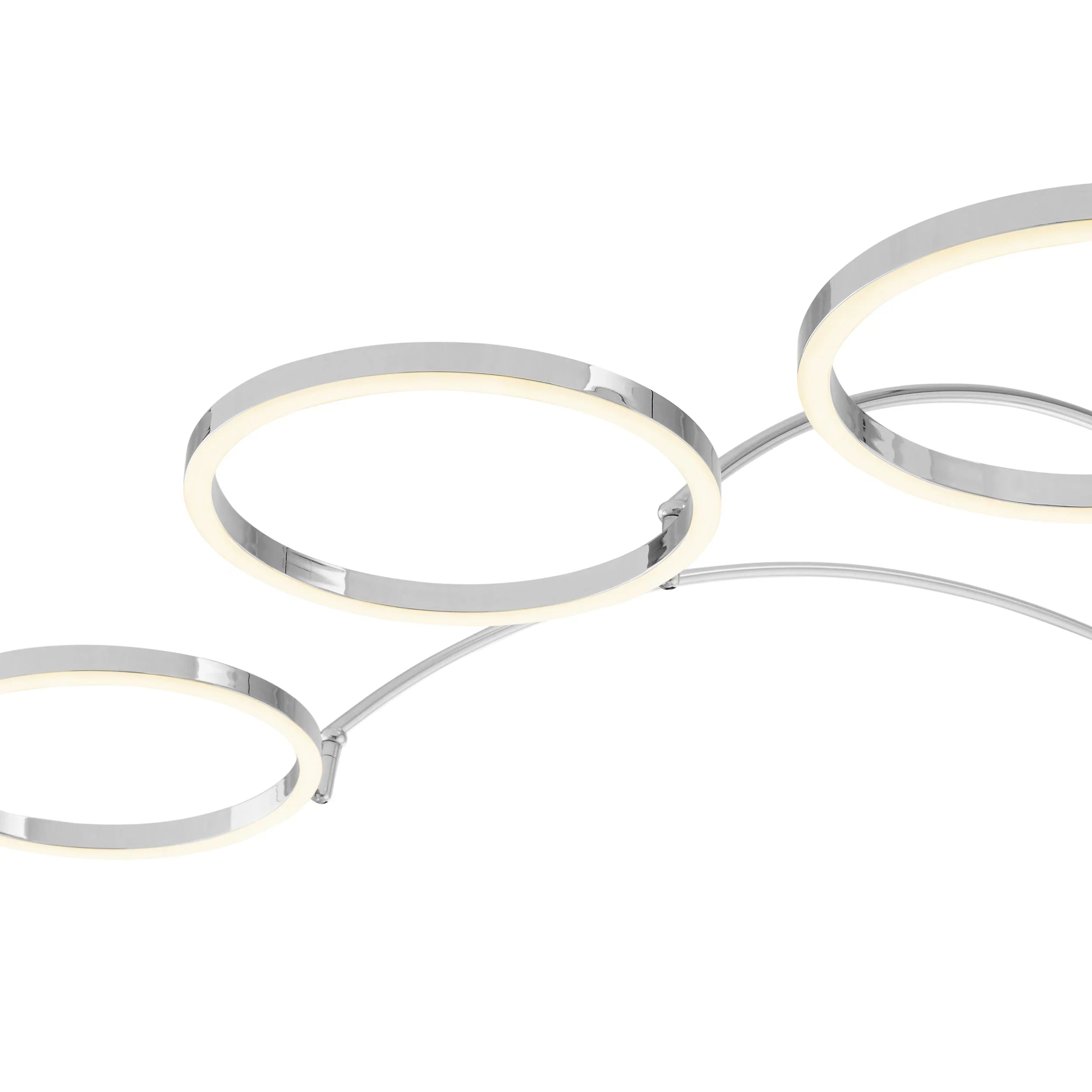 Lampadaire arqué avec 3 anneaux LED