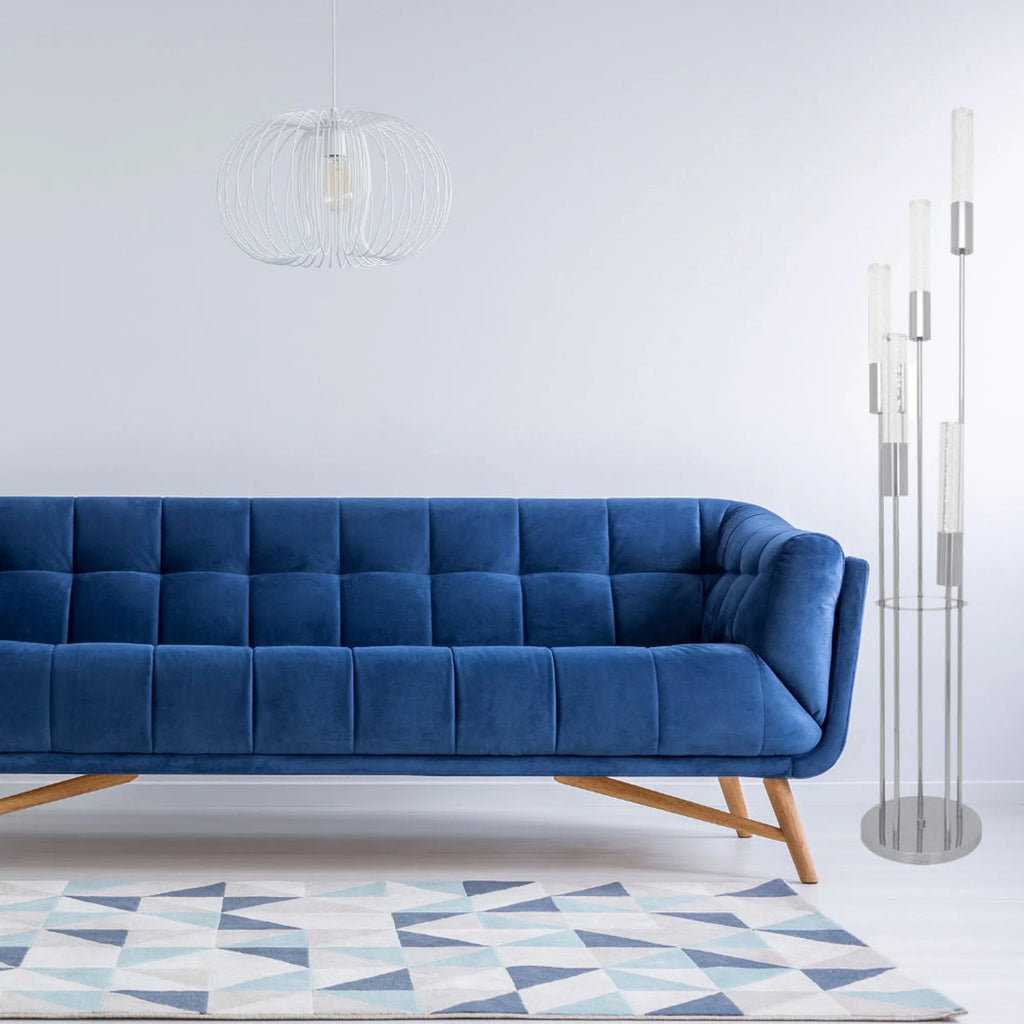 Lampadaire LED en acrylique à 5 lumières