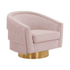 Fauteuil pivotant Fabiola en velours, disponible en 4 coloris
