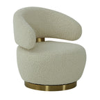 Fauteuil d'appoint en fausse fourrure de mouton retournée