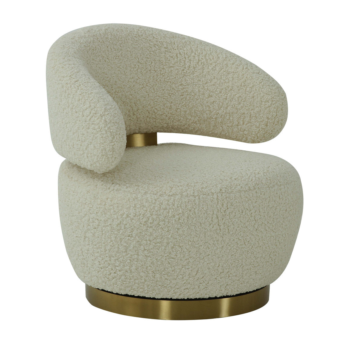 Fauteuil d'appoint en fausse fourrure de mouton retournée