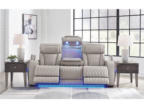 Canapé inclinable électrique Barrington en similicuir, disponible en 2 couleurs