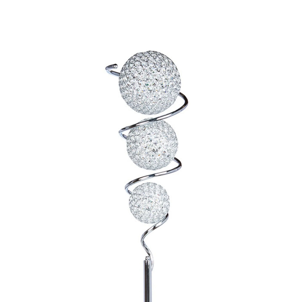 Lampadaire vertical à sphères de cristal