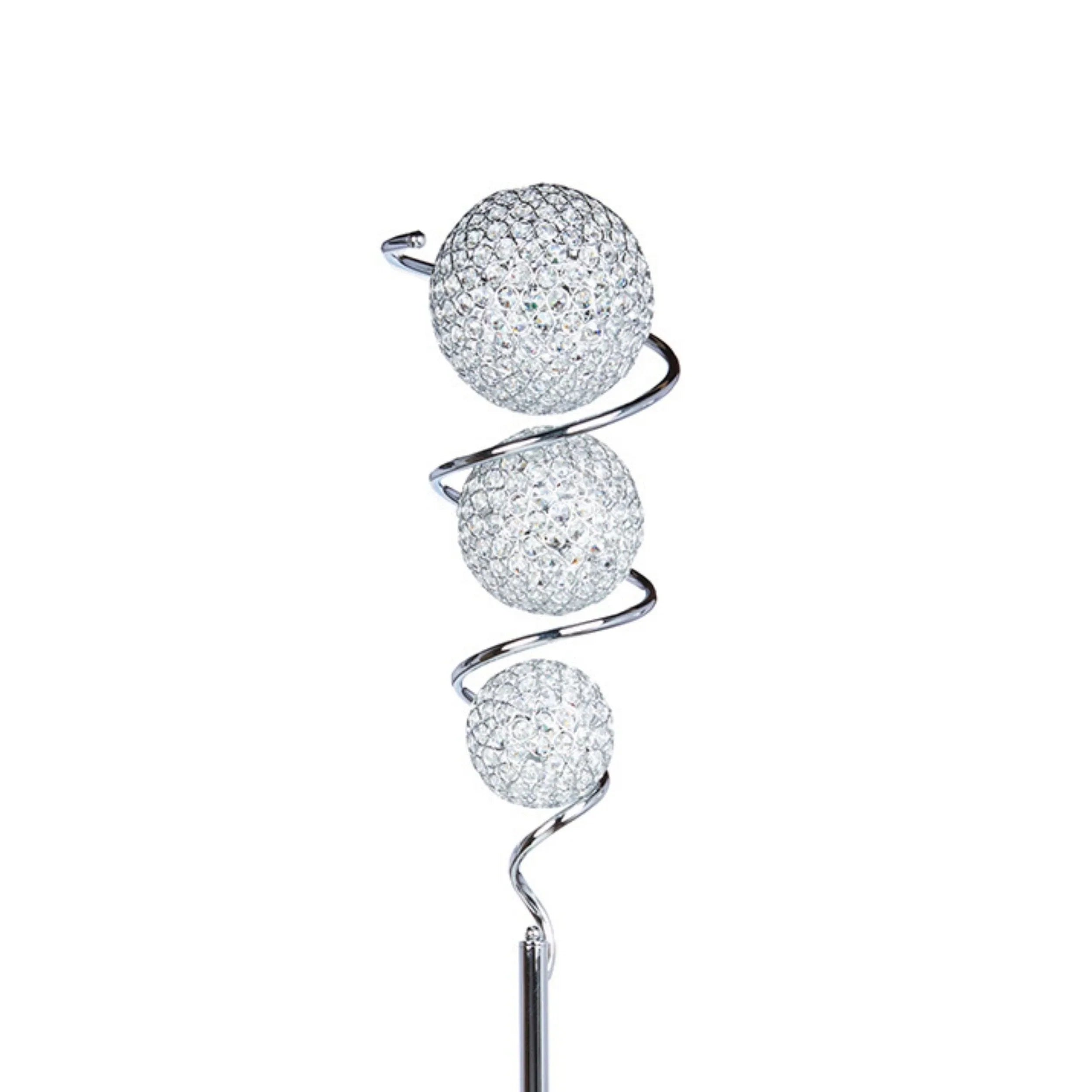 Lampadaire vertical à sphères de cristal