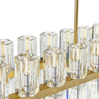 Lustre rectangulaire Andy Gold et cristal