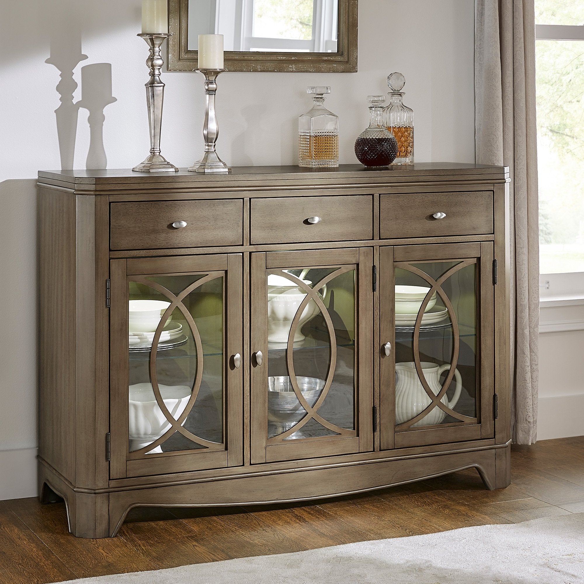 Collection de salle à manger extensible taupe antique